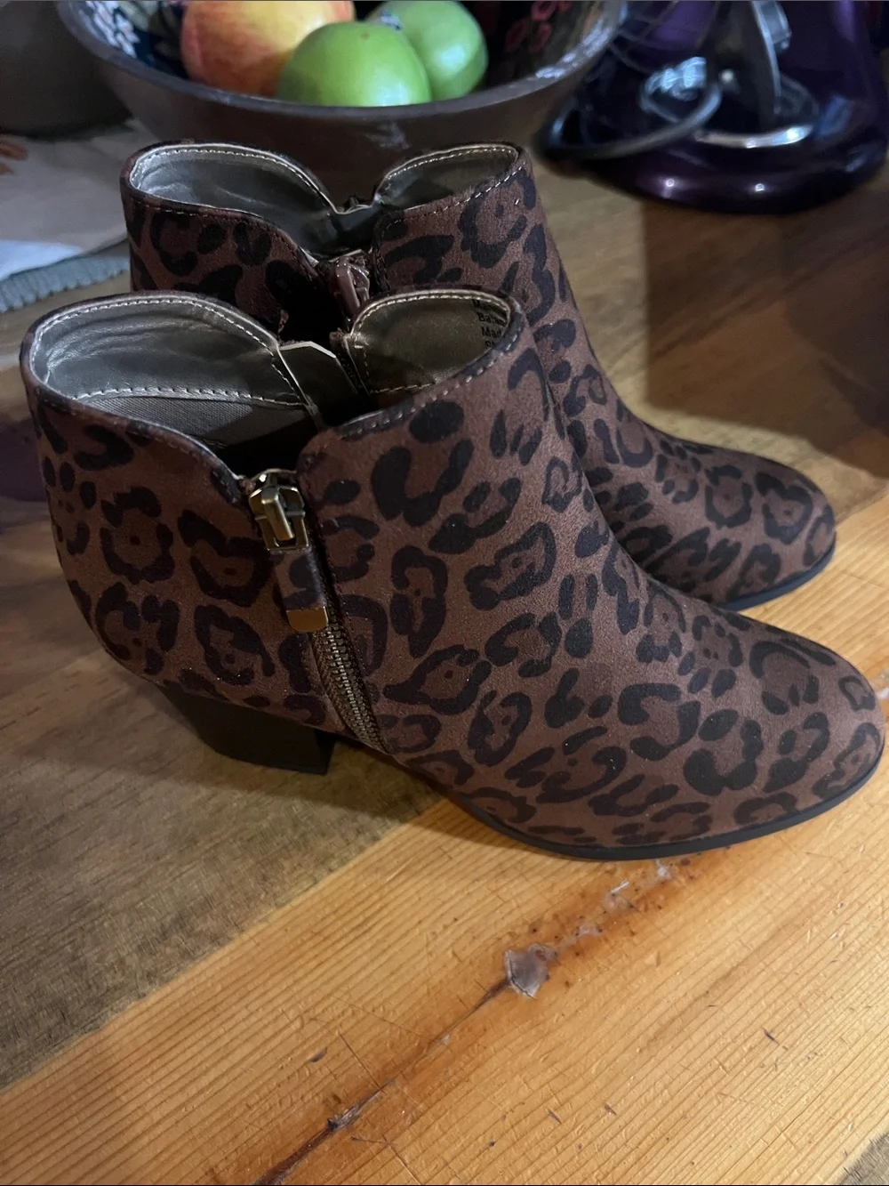 Style & Co Masrina Women’s Leopard Print Ankle Boots - sz 6.5